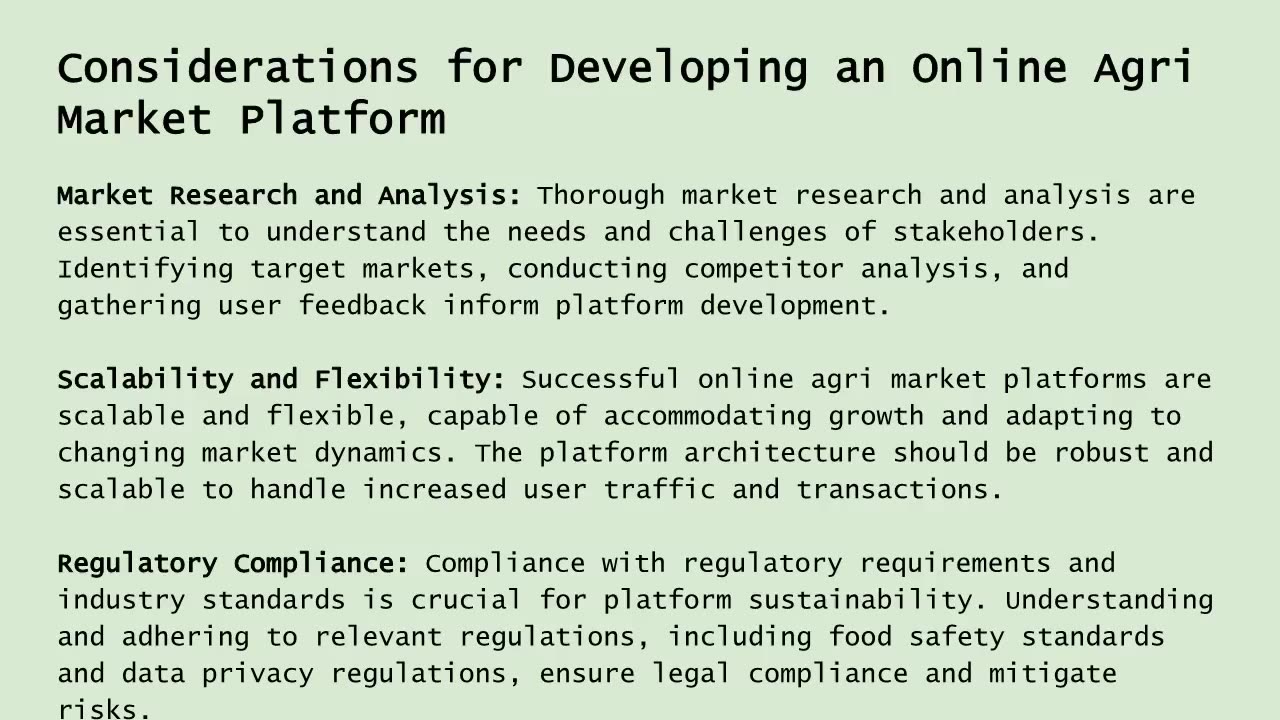 What Makes a Successful Online Agri Market Platform? Key Features and Considerations