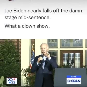 President Biden stumbling around on stage