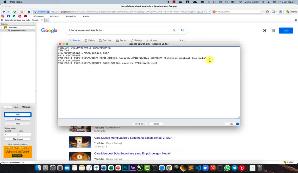Easy Way to Learn Basic Imacros : Let's Make the First Script