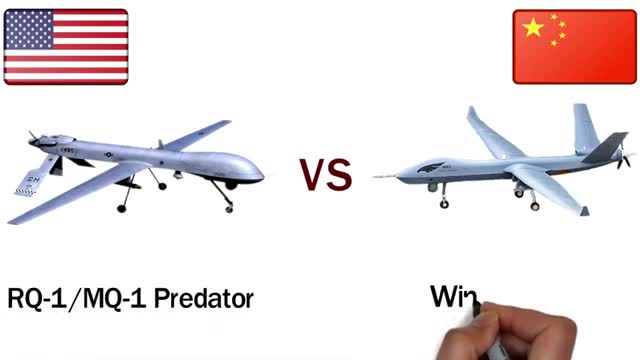 Predator VS Wing Loong Combat Drone - America's MQhinese Wing Loong Drone - UACV_Cut