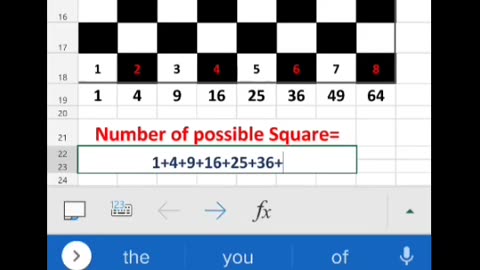 Chessboard creation in excel