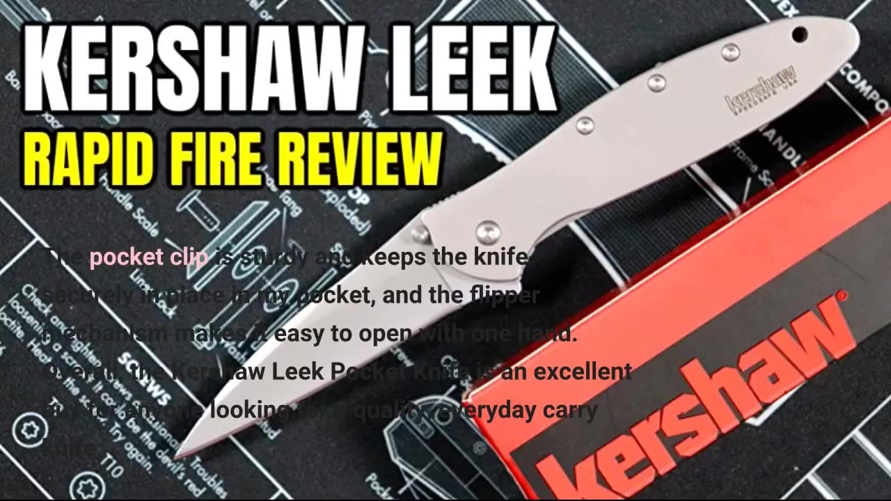 Customer Comments: Kershaw Leek Pocket Knife (1660) 3-In. Sandvik 14C28N Blade and Stainless St...