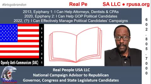 The Next Epiphany: In 2022, Can Real People USA Effectively Manage Political Candidates’ Campaigns?