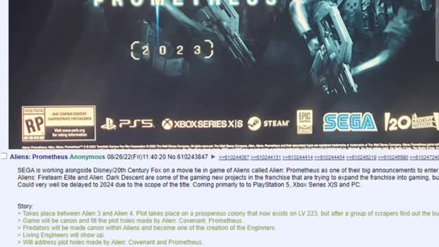 Aliens promethius game awards leak