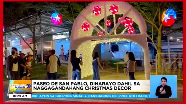 Paseo de San Pablo,dinarayo dahil sa naggagandahang Christmas decors