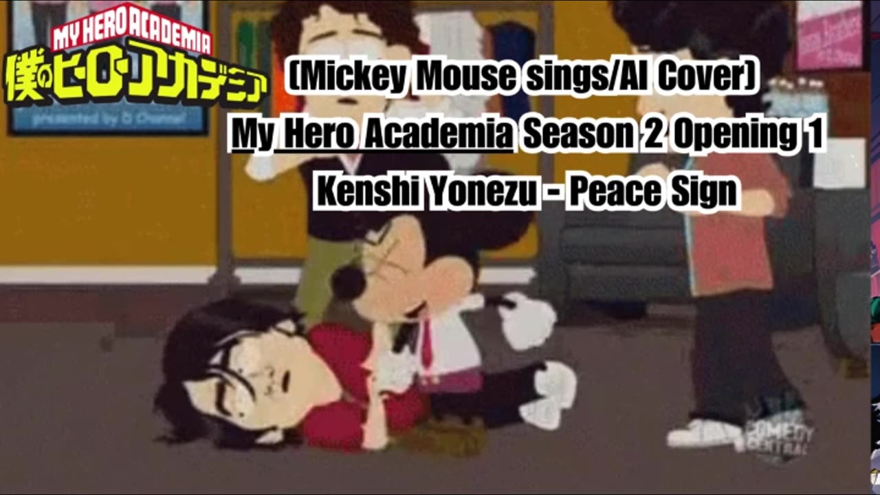 [Mickey Mouse sings/AI Cover] My Hero Academia Season 2 Opening 1 Kenshi Yonezu - Peace Sign