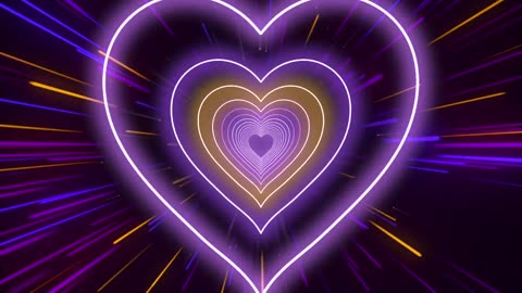 264. Neon Heart Tunnel💛💜🩷