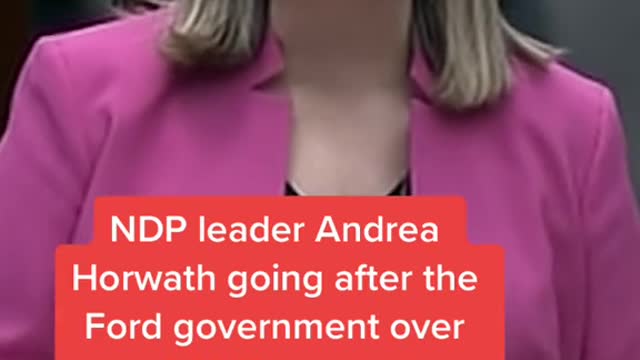 NDP leader Andrea Horwath going after the Ford government over new COVID restrictions