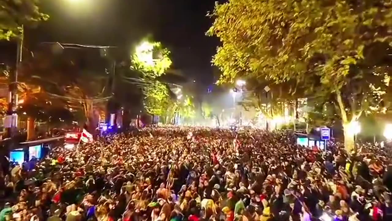 It’s the 16th consecutive night of pro-EU protests in Georgia.