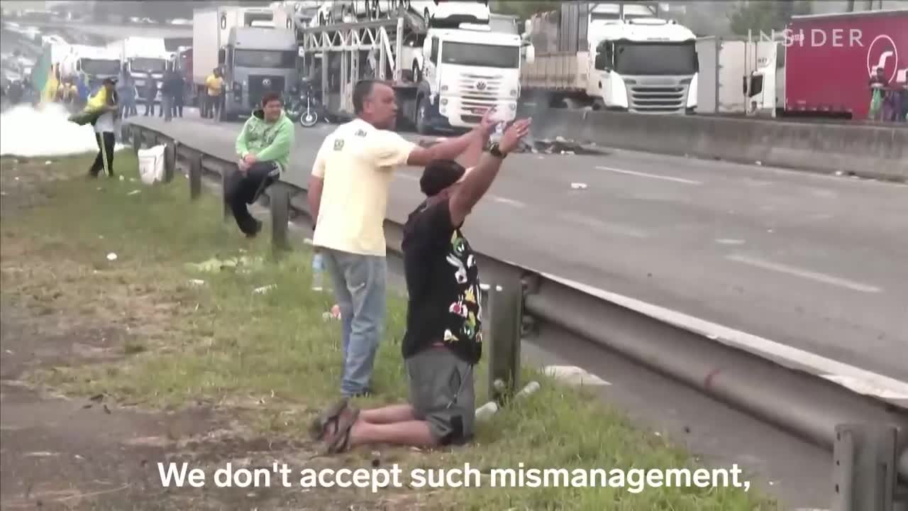 Truck Drivers Block Roads In Brazil After Far-Right President Loses Re-Election Bid | Insider News