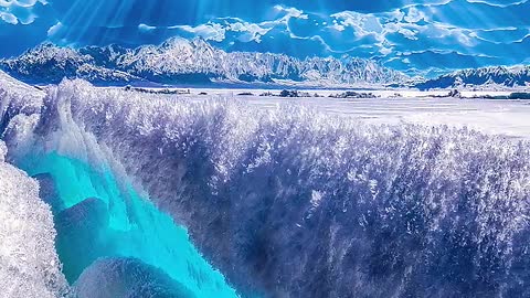 Snowy view of Lake Serimu