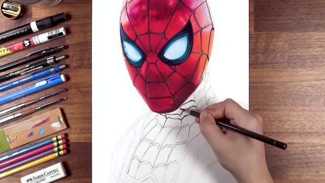 How to drawing spiderman | step by step