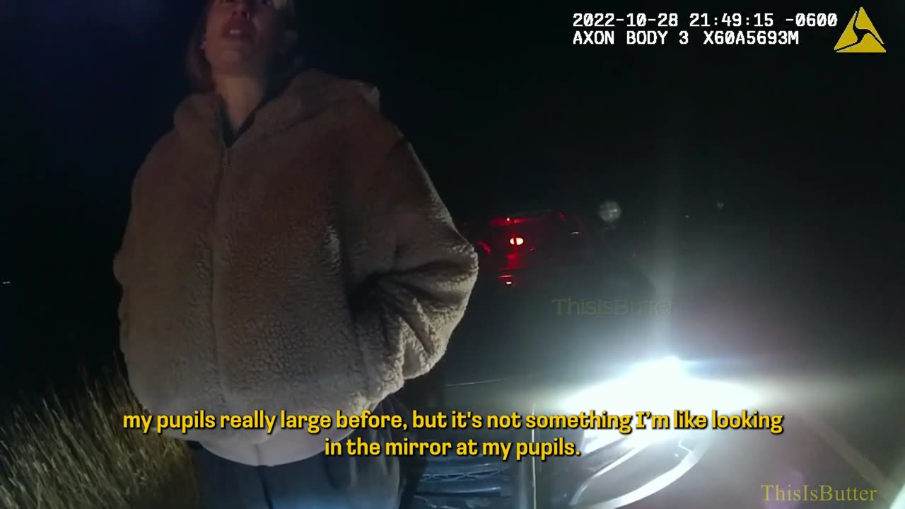 Bodycam shows Haley Butler-Moore being pulled over and doing a DUI test by a Drug Recognition Expert