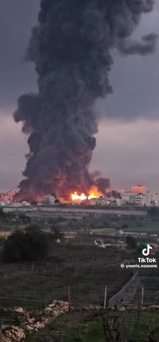 Factory Fire In Hebron , West Bank