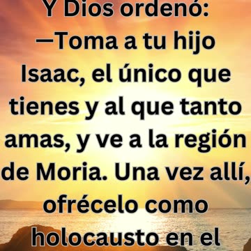 "Le Sacrifice d'Isaac : Genèse 22:2"