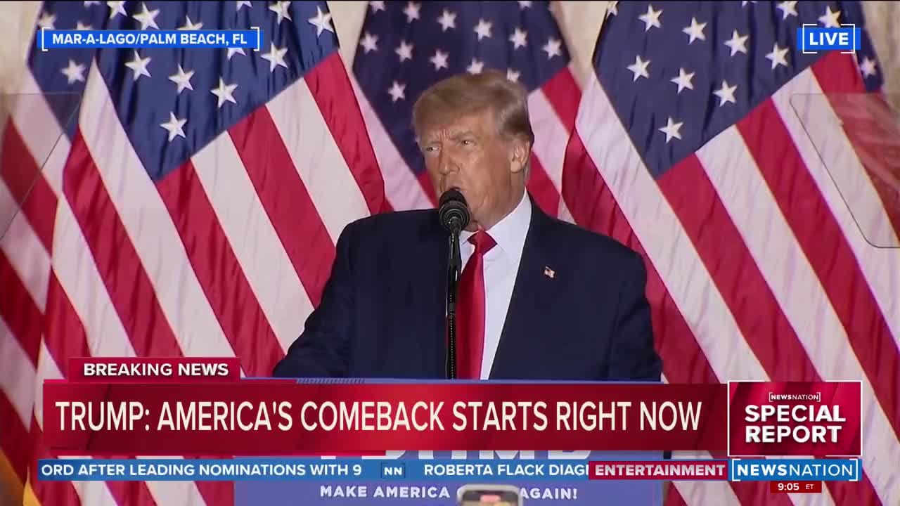 BREAKING Trump Announces He is Running for President in 2024, Speech Today!