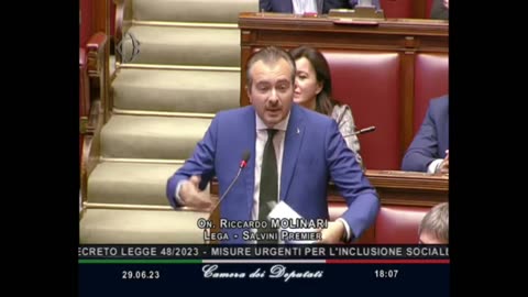 🔴 On. Riccardo Molinari in dichiarazione di voto della Lega sul "Decreto Lavoro" (29/06/2023).