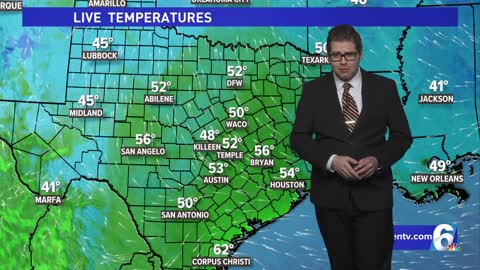 Central Texas Forecast Continuing the Temperature Roller Coaster with Front After Front Pushing