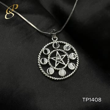 Moonlit Gratitude: Sterling Silver Lunar Pendant for this Christmas