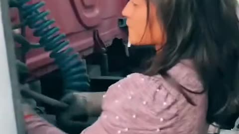 Woman truck driver