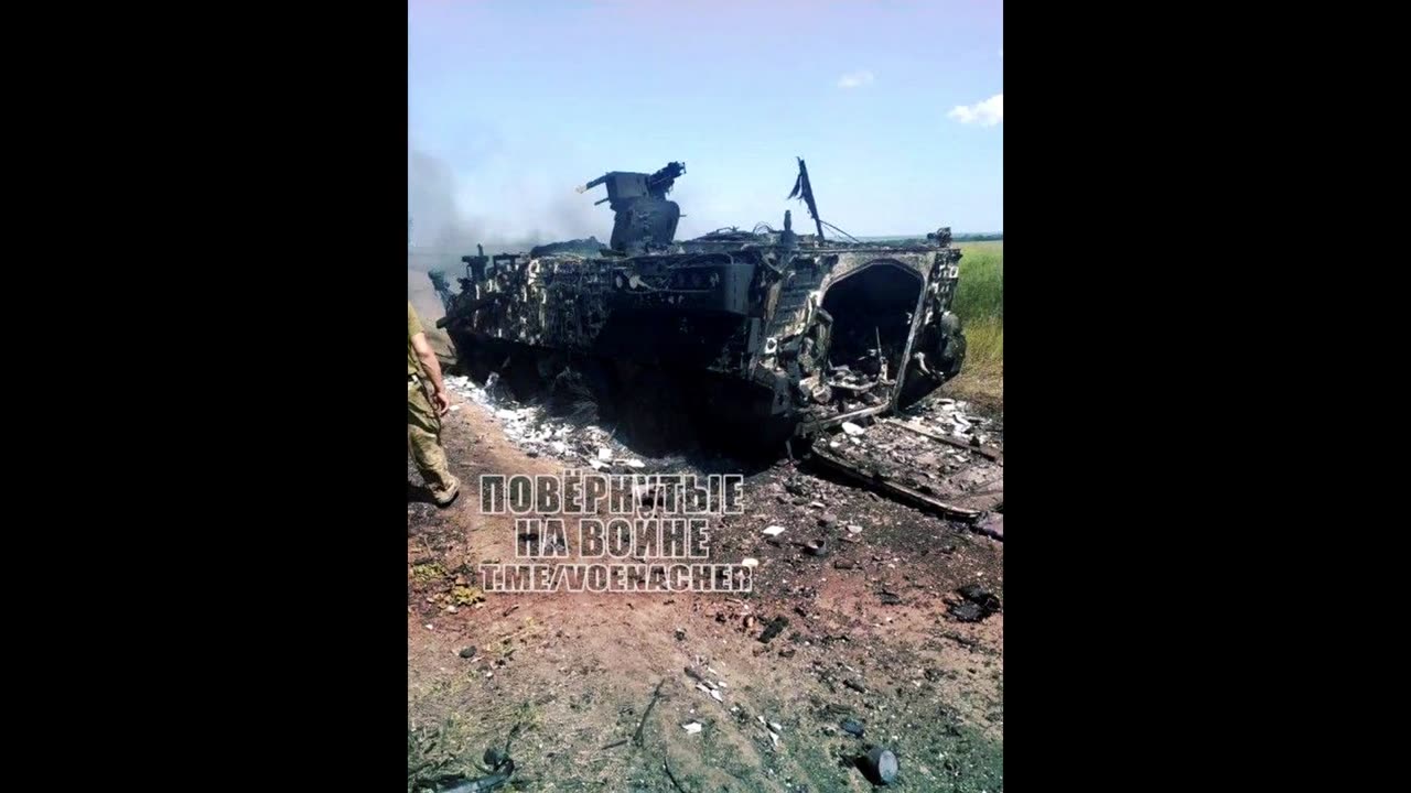 Destroyed American Stryker armored personnel carrier in the Zaporozhye direction