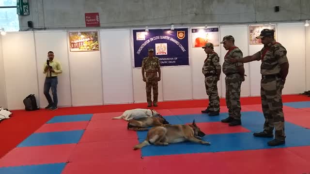 CISF demonstration of Dog Squad in India