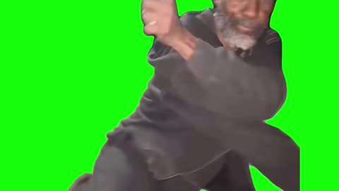 Homeless Man Doing Karate | Green Screen