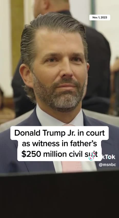 Donald Trump Jr Trolls the Media in New York Courtroom Appearance.