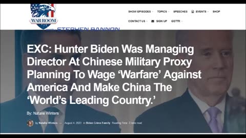 Hunter Biden Was Managing Director At Chinese Military Proxy Planning To Wage...