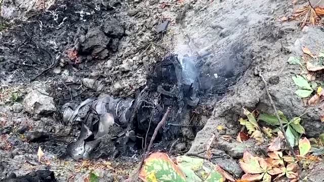 Video shows massive crater in aftermath of Kyiv blasts