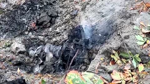 Video shows massive crater in aftermath of Kyiv blasts
