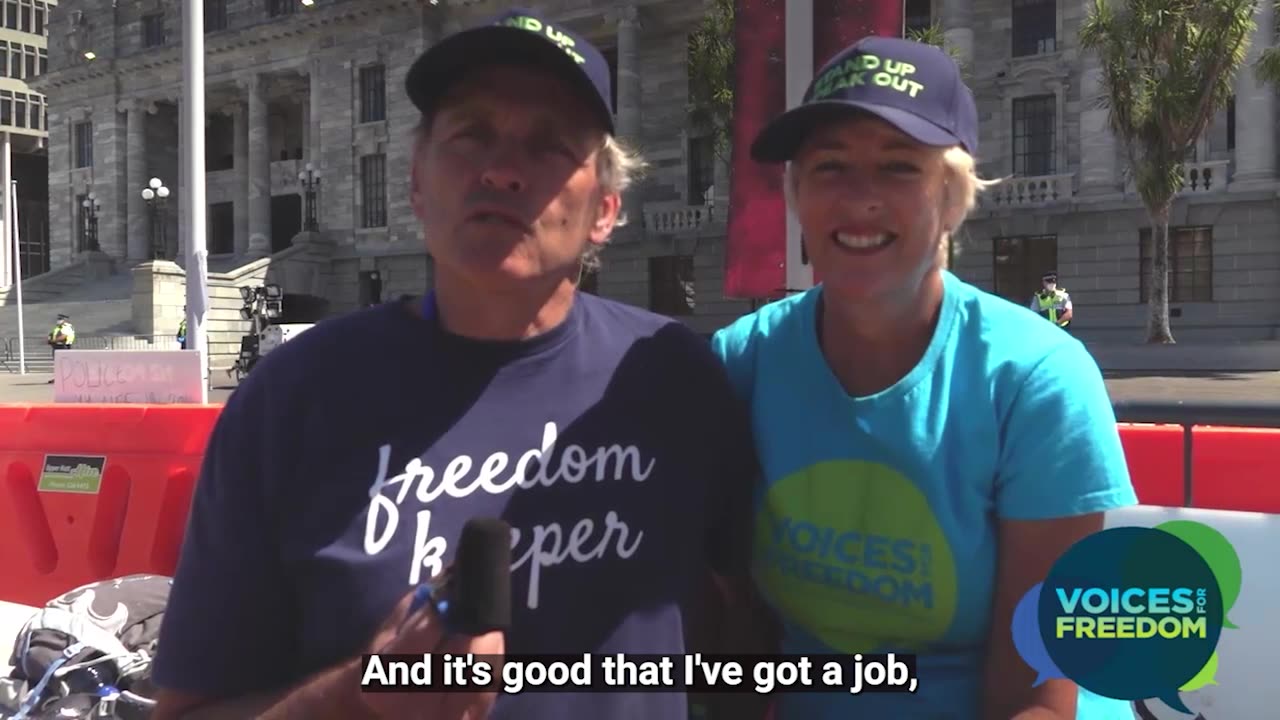 Peaceful Protest in Wellington - Gary and Mary Speak out