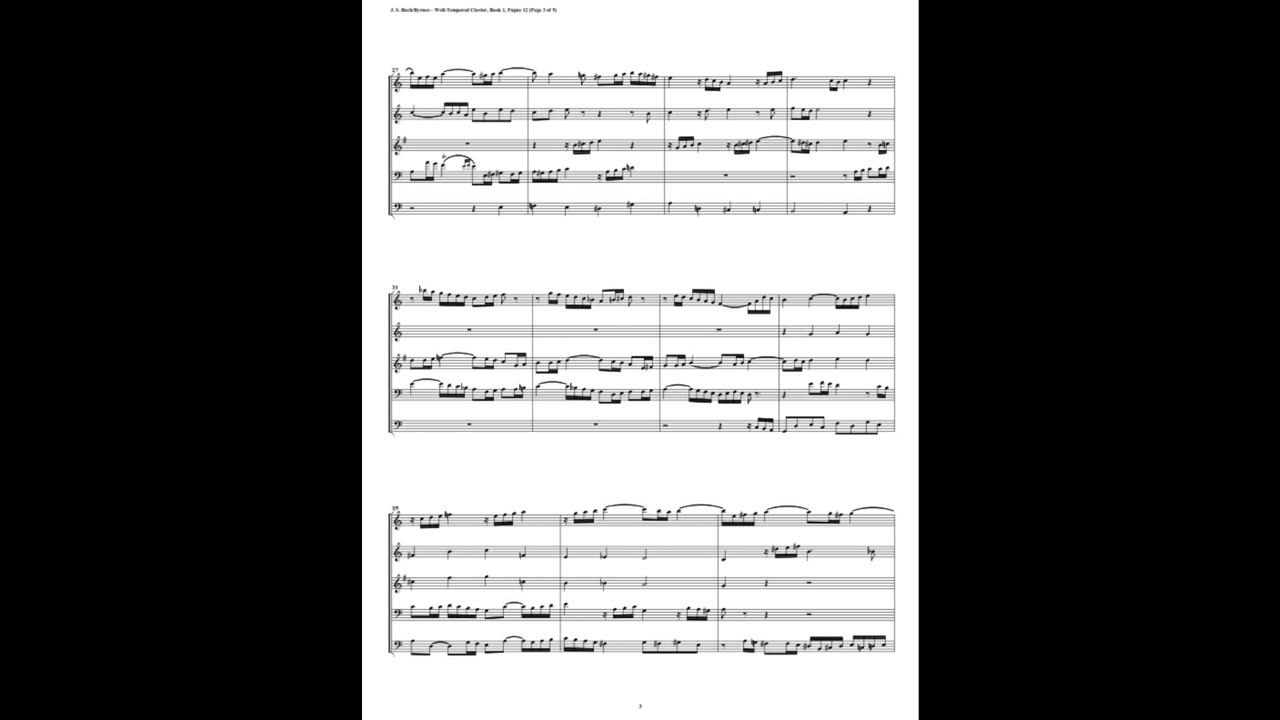 J.S. Bach - Well-Tempered Clavier: Part 1 - Fugue 12 (Double Reed Quintet)