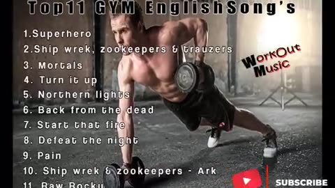 Top 11 Gym workout Motivation English songs