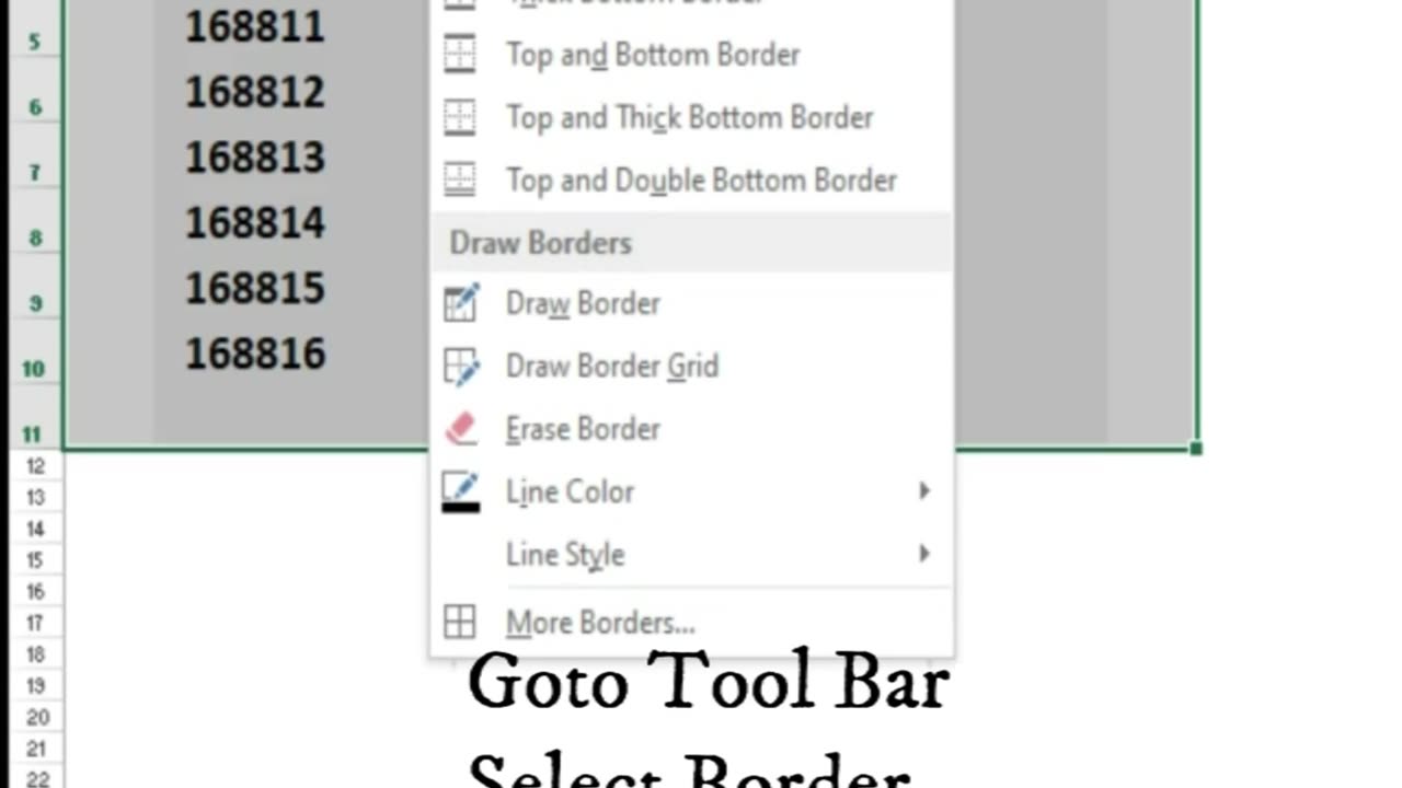 Excel All Borders | Technical Ustad