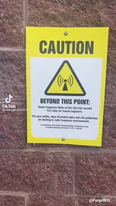 Warning Signs At School Where 5G Tower Is - This Is What Is Causing COVID