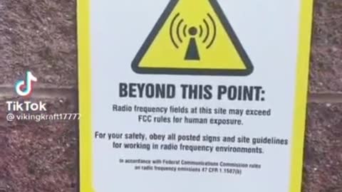 Warning Signs At School Where 5G Tower Is - This Is What Is Causing COVID