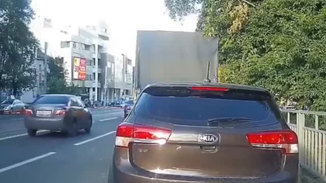 Epic dash cam recorded car crash