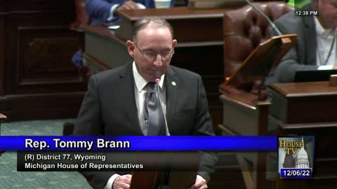 Rep. Tommy Brann (R) - Michigan House Farewell Speeches - Dec. 2022