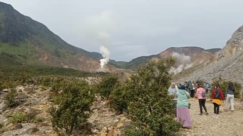 The beautiful view of Mount Papandayan