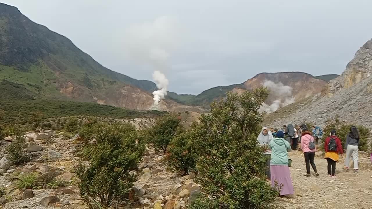 The beautiful view of Mount Papandayan