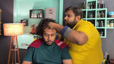 Loud Neck Skin and Hair Cracking Head Massage by Shamboo _ Indian Massage