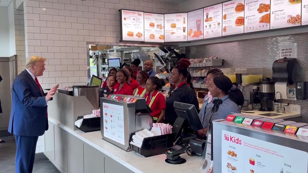 President Trump makes surprise stop at Chick-fil-A