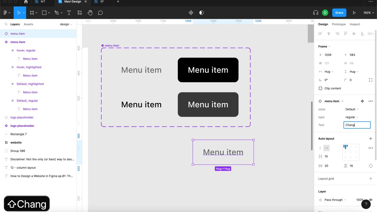 Design a WEBSITE IN FIGMA ep.01 The HEADER MENU