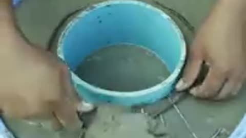 Multi-Functions To Make Cement From Round Plastic Bowl #Shorts