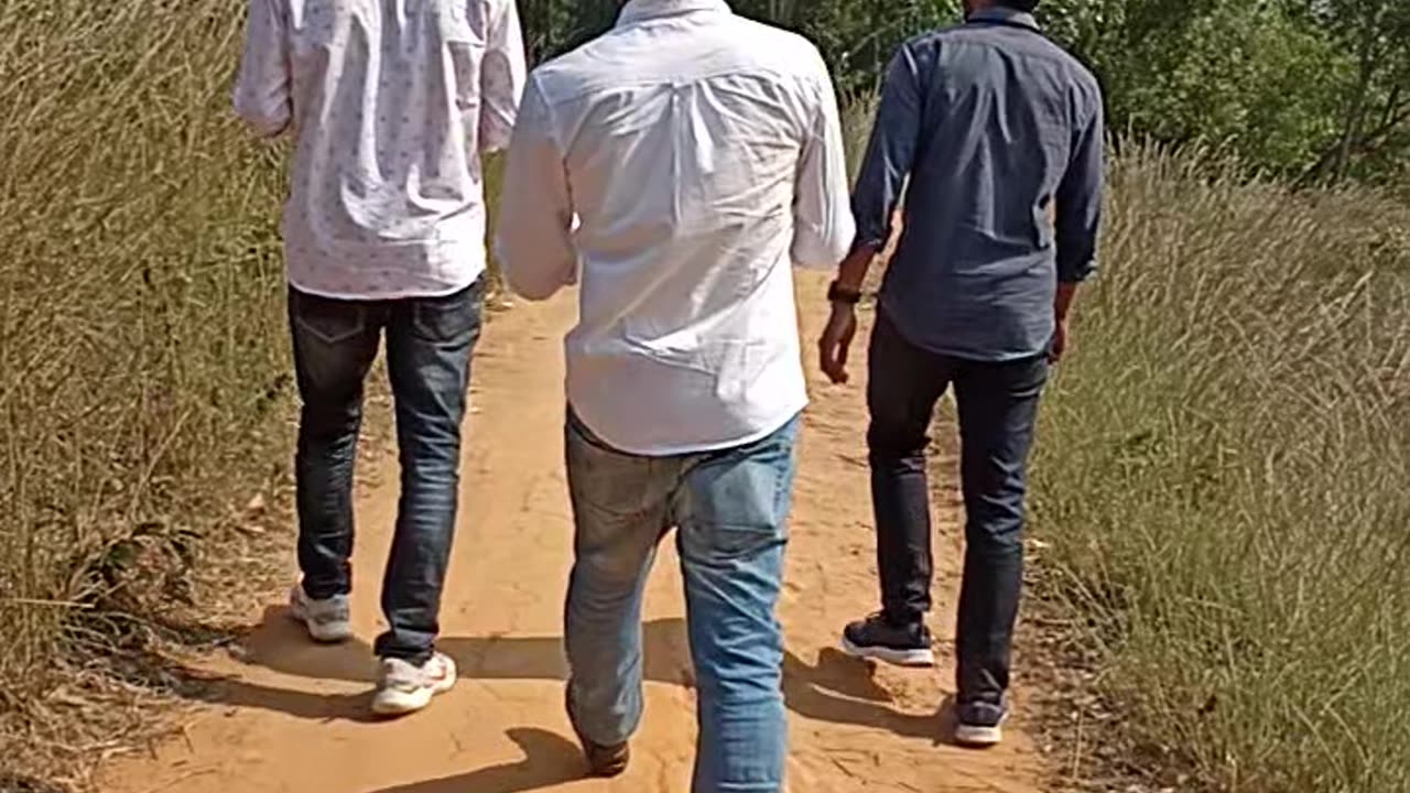 Walking in hill.