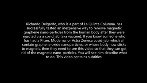 SPANISH RESEARCHERS FIND A WAY TO REMOVE MAGNETIC GRAPHENE FROM THE BODY AFTER A C0VID-JAB