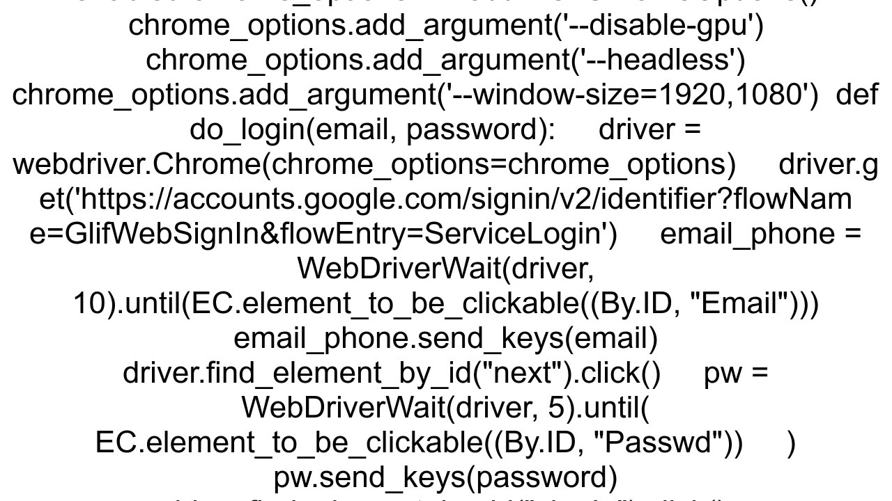 google login working in without headless but not with headless mode