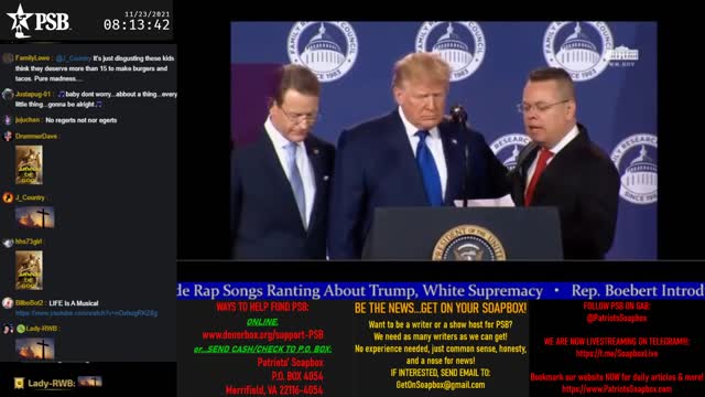 2021-11-23 07:00 EST - Patriots Soapbox AM: with LadyRWB , MykelJaye & DD