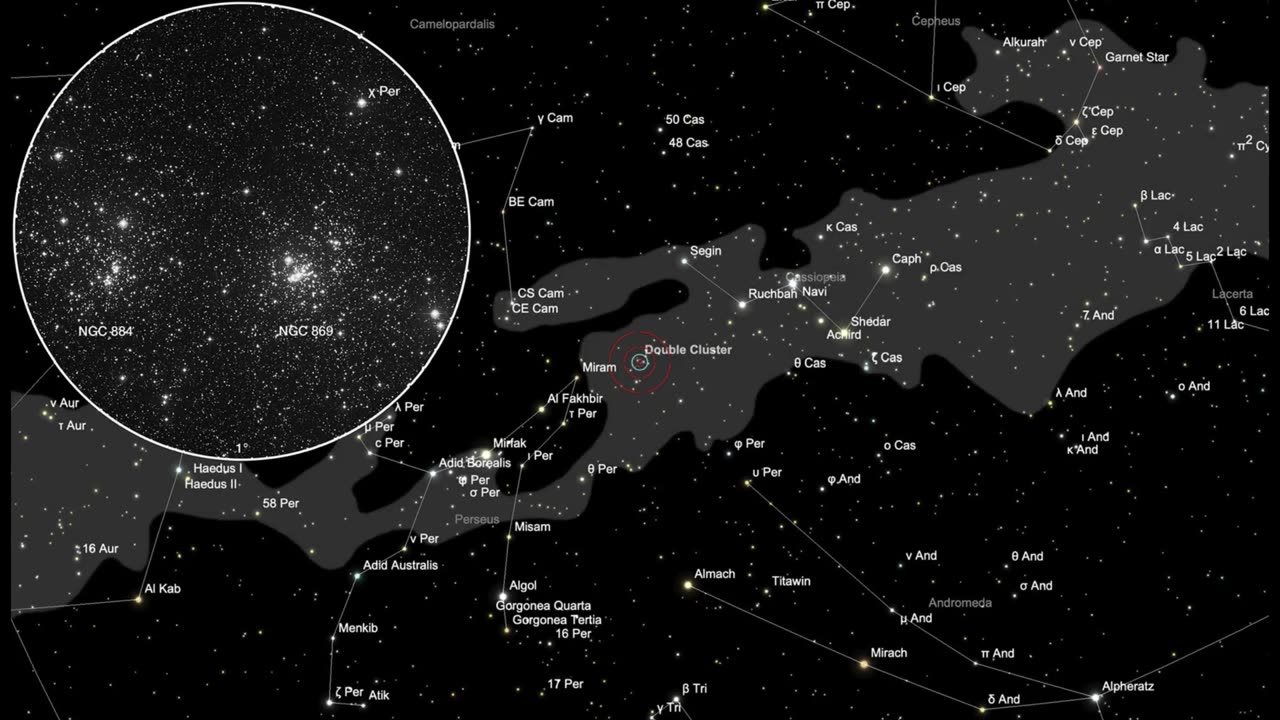 Video: Vaisseau spatial voyage NGC 869 vers NGC 884 (Spacecraft traveling from NGC 869 to NGC 884)